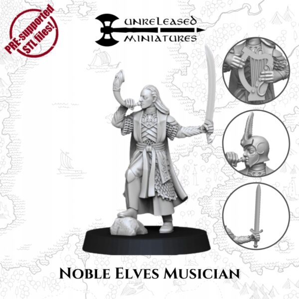 Noble Elves Musician - UM - Minifaktura - Druk 3D