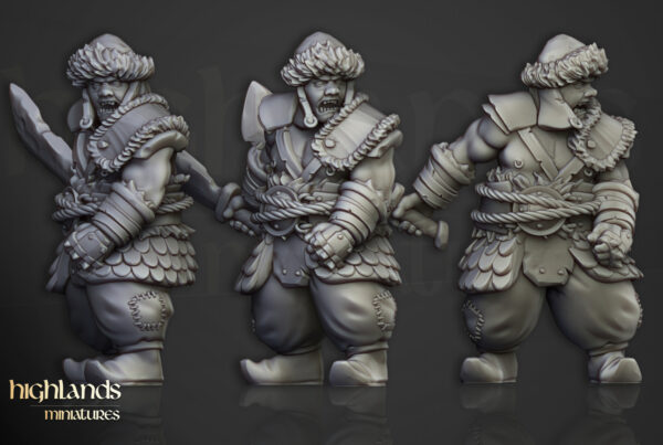 Khazarian Ogre Warriors - Pełna Jednostka + CMD