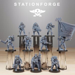 GrimGuard Ironclads x5 - Station Forge - Druk 3D