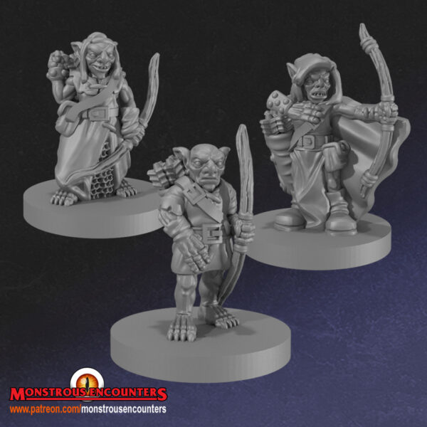 Goblin Archers - 3  Pozy - Monstrous Encounters