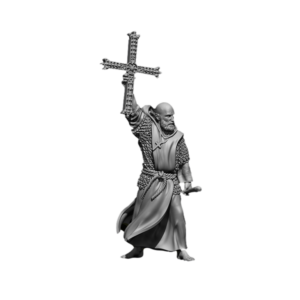 Priest holding the Cross of Pelayo - Caballero Miniatures