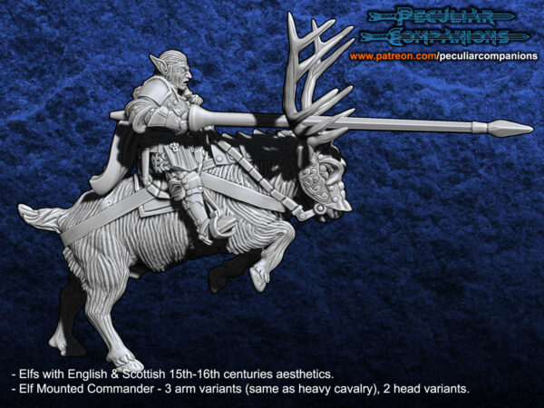 Anglo-Scottish Elfs Mounted Commander - x1