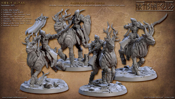 Goldhorn Cervid Riders - x1