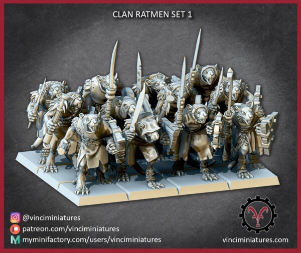 Ratmen Set x10 - Vinciminiatures - Druk 3D