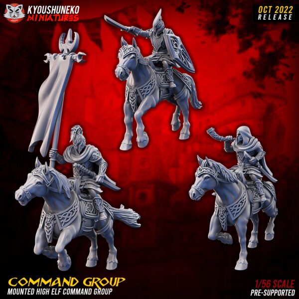 High Elf Silver Cavalry CMD - Minifaktura