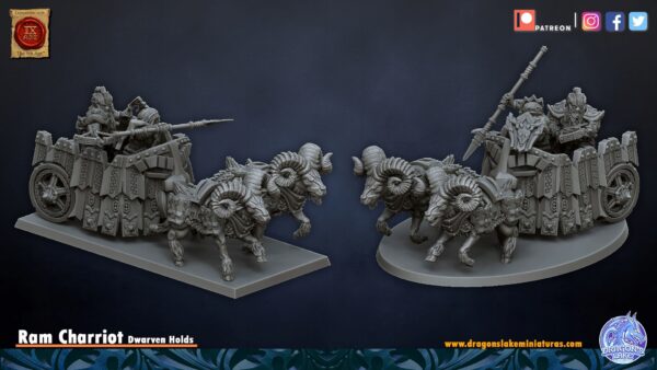 Ram Charriot #1 - DLM - Dwarven Holds - Druk 3D
