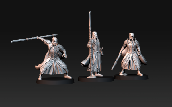 Armoured Wood Elves with Halberds - Leśne Elfy w Zbrojach z Halbardami - Davale Games