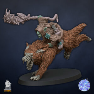 Goblin witch on Wolf - x1
