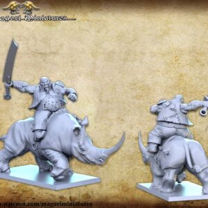 Ogre Ancient Rhino Rider - Magori Miniatures