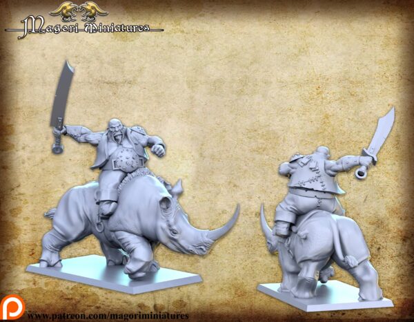 Ogre Ancient Rhino Rider - Magori Miniatures