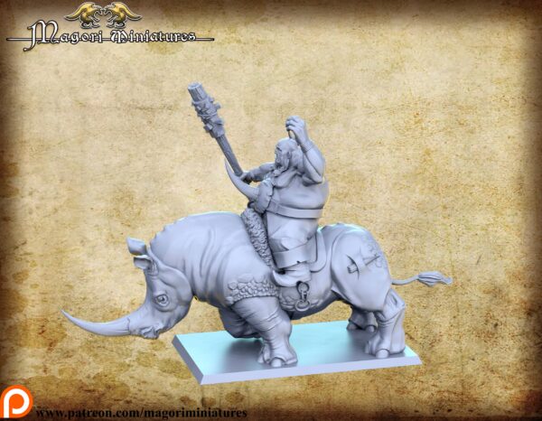 Ogre Rhino Riders x3 - Magori Miniatures - Druk 3D