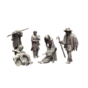 Medieval Shepherds and Sheep Shearers - 5 Wzorów