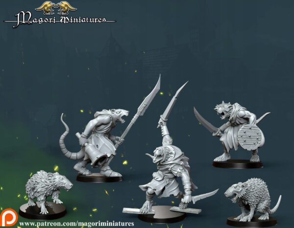 Ratmen Team - Magori Miniatures - Minifaktura - Druk3D