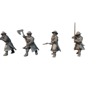 Early 14th Century Men at Arms with 2 Handed Weapons - 4 Pozy
