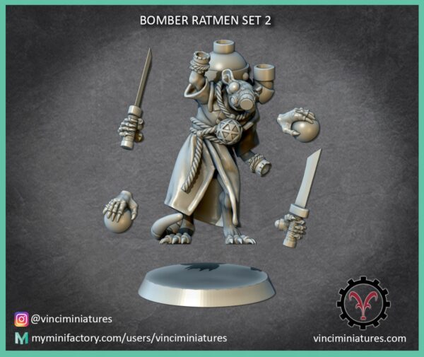 Bomber Ratmen Set 2 - Vinciminiatures - Druk 3D