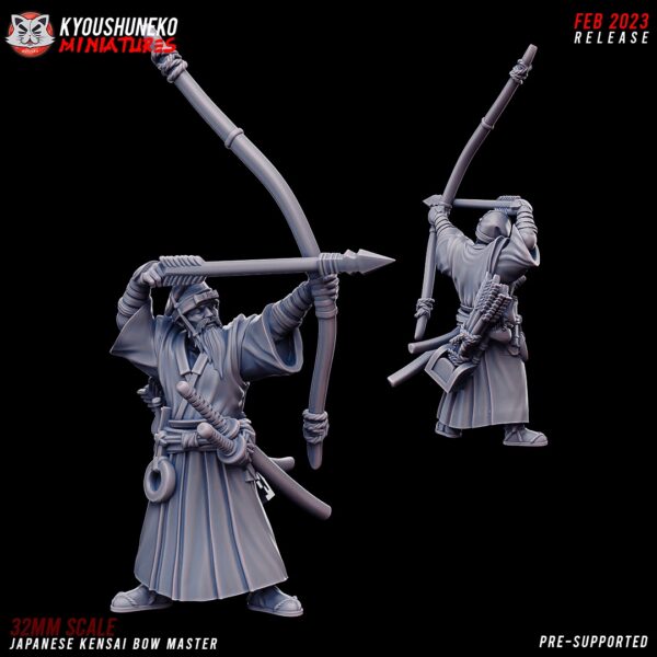 560bd6d3f334e869b74835185689c098.jpg Kensai Bow Master - Kyoushuneko Miniatures