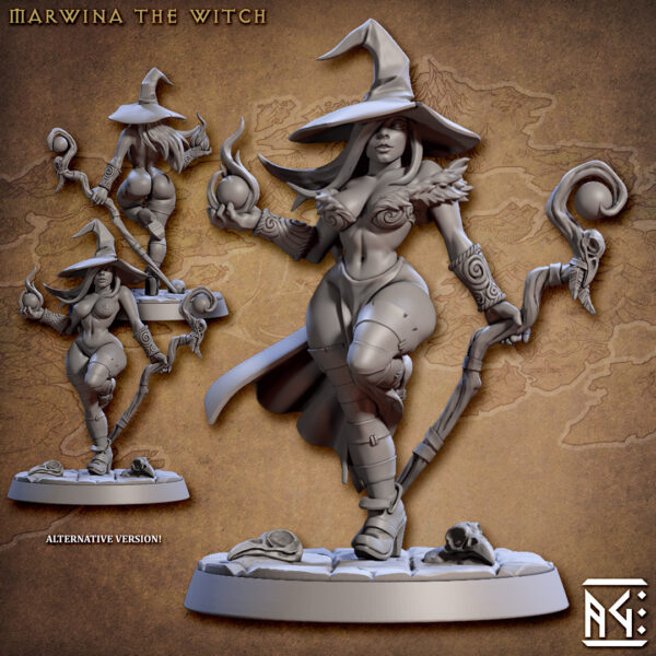 Marwina the Witch Pinup Nude