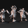 West Humans Warriors on Foot - x3
