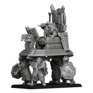 Dwarf King War Throne - DL Miniatures - Druk 3D