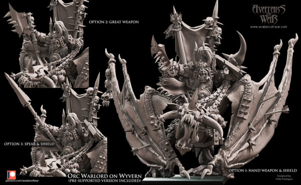 Orc Warlord Mounted on Wyvern