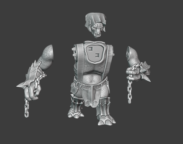 Orc Catapult Troll - Medbury Miniatures