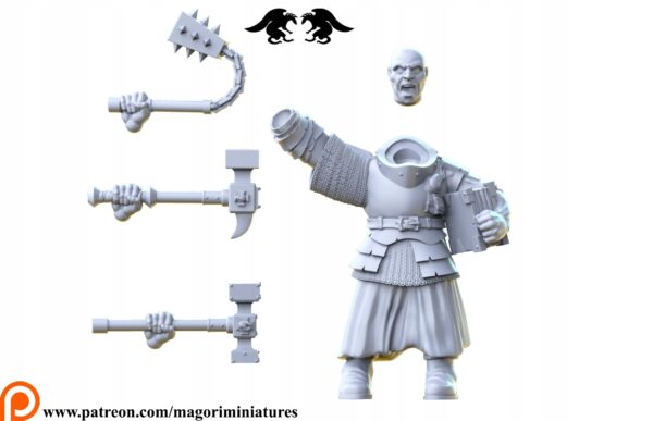 Warrior Priest Pack - Magori Miniatures - Druk 3D