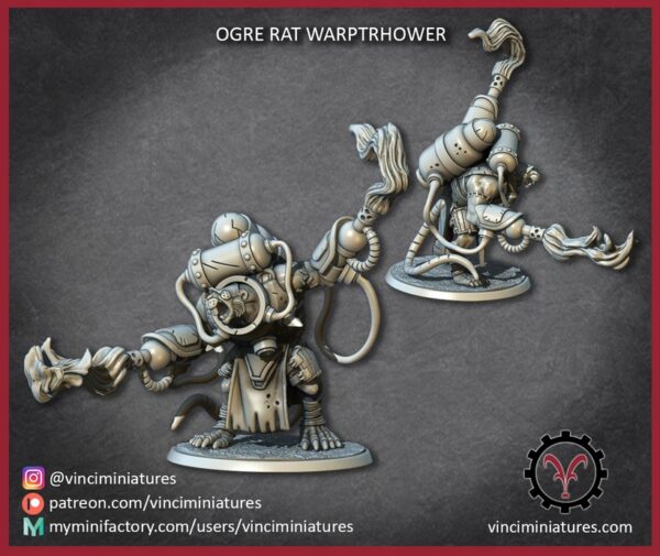 5c170d484218bdb39b3b18d61b53d161.jpg Ogre Rat Warpthrower - Vinciminiatures - Druk 3D