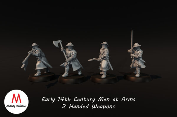 5d8ac2c0a6c81d58e48d91a74b43f637.jpg Early 14th Century Men at Arms with 2 Handed Weapons - 4x