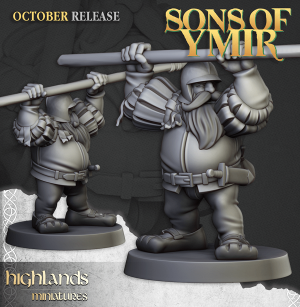 Dwarf Mercenary Pikemen - 17x + CMD