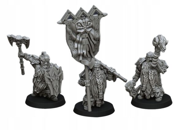 Dwarven Greybeards + CMD - DL Miniatures - Druk 3D