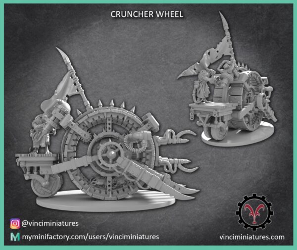 Cruncher Wheel - Vinciminiatures - Druk 3D