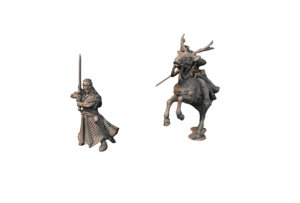 Elf Captain With Reindeer Mounted