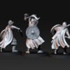 West Humans Warriors on Foot - x3