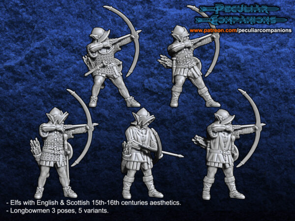Anglo-Scottish Elfs Longbowmen - x1