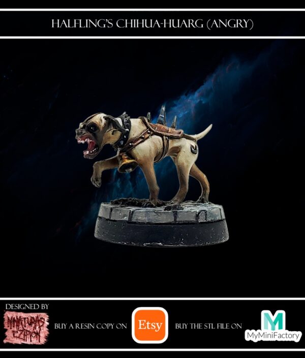 HALFLING'S CHIHUA-HUARG (ANGRY) - Minifaktura - Druk 3D