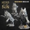 Lion Attack x5 - White Angel Miniatures