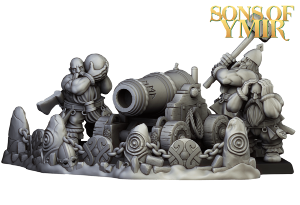 Dwarf Cannon On Wheels + Załoga