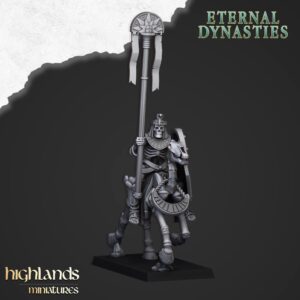 Ancient Skeletal Cavalry with Spears Bannerman - x1