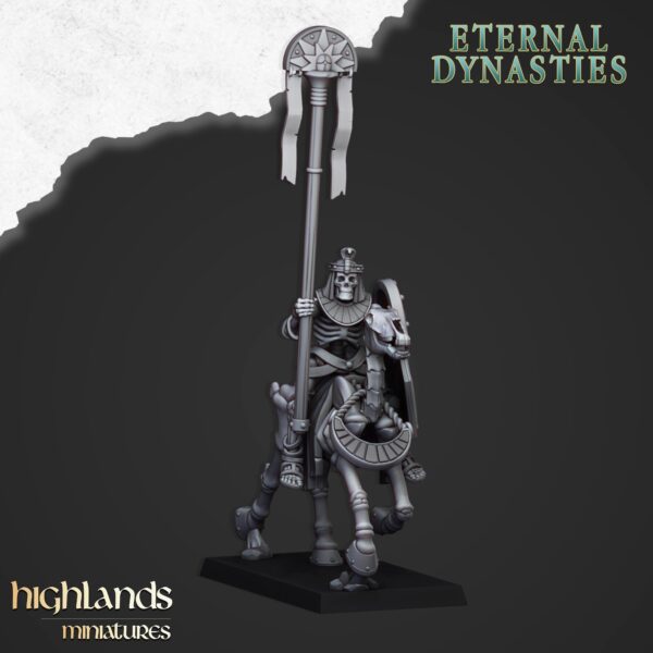 6724bde7a2978b82f74819acc5ec5b3a.jpg Ancient Skeletal Cavalry with Spears Bannerman - x1