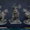 Dwarf King on Bear - DL Miniatures - Druk 3D