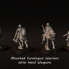 Mounted Carolingian Warriors With Hand Weapons - x4