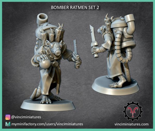 Bomber Ratmen Set 2 - Vinciminiatures - Druk 3D