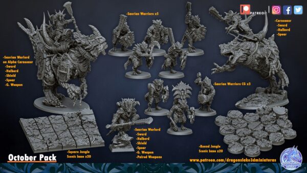 Saurian Warlord - DL Miniatures - Minifaktura
