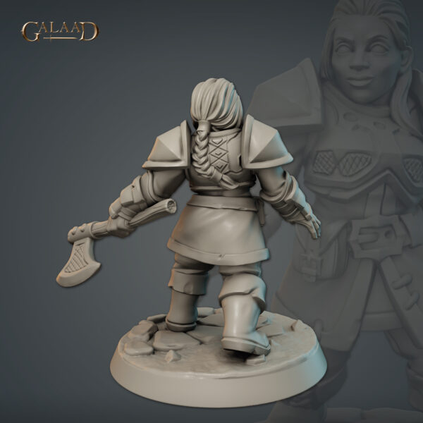 Female Dwarf with Handaxe
