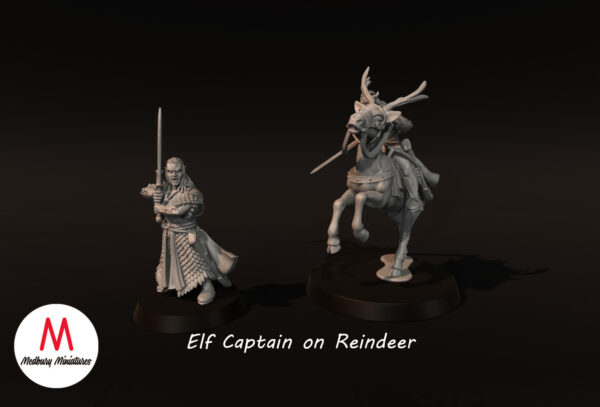 Elf Captain With Reindeer Mounted