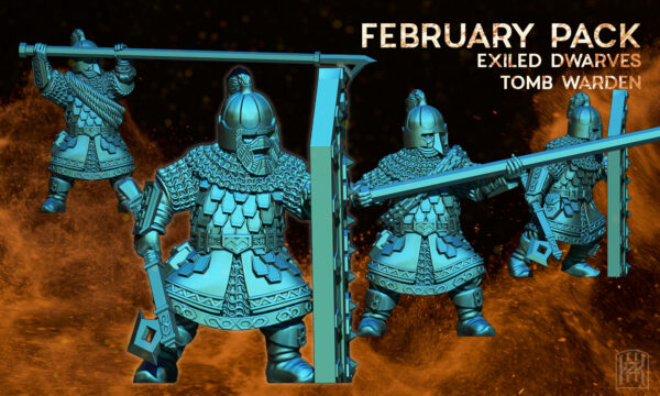 Dwarven Tomb Wardens - x2 (One shield, one spear)