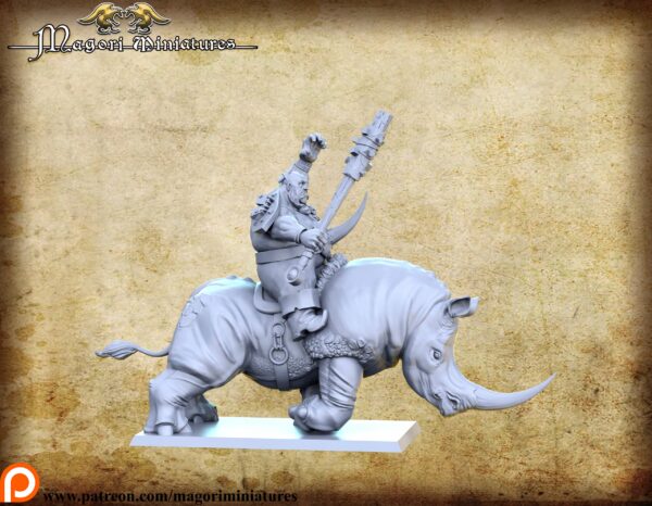 Ogre Rhino Riders x3 - Magori Miniatures - Druk 3D