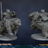 Dwarf Riders on Bear - DL Miniatures - Druk 3D