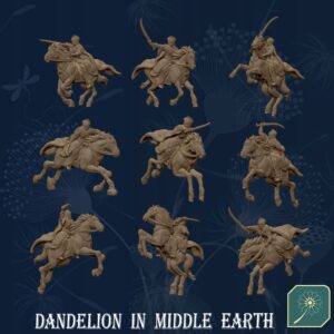 Elf of Dark Wood Horse Cavalry x 9 - Minifaktura