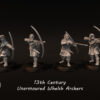 13th Century Unarmoured Whelsh Archers - 4x